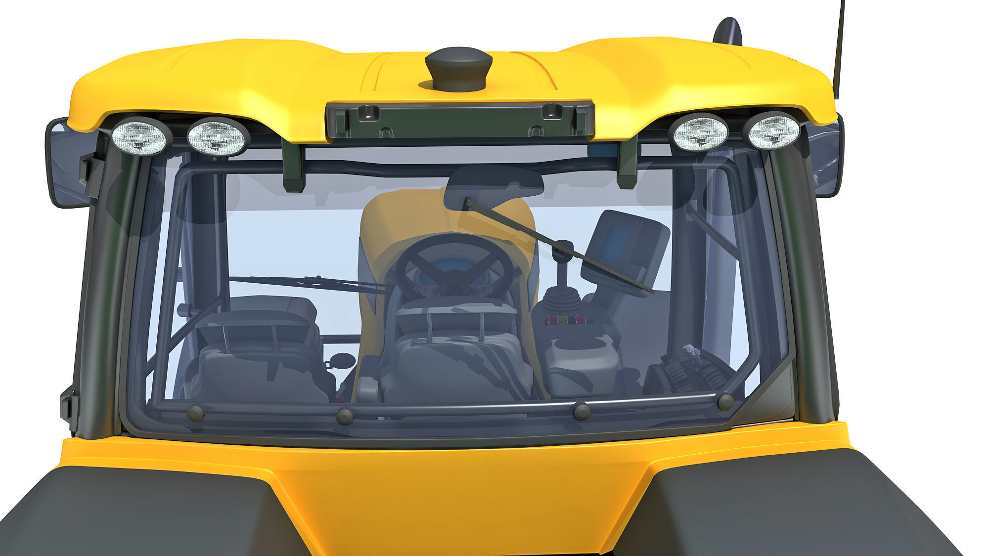 Farm Tractor with Trailer 3D model_15