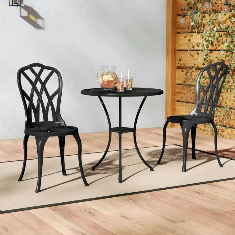 Round Long Bistro Set 3D model