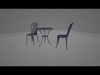 Karns Round Long Bistro Set 3D model_1