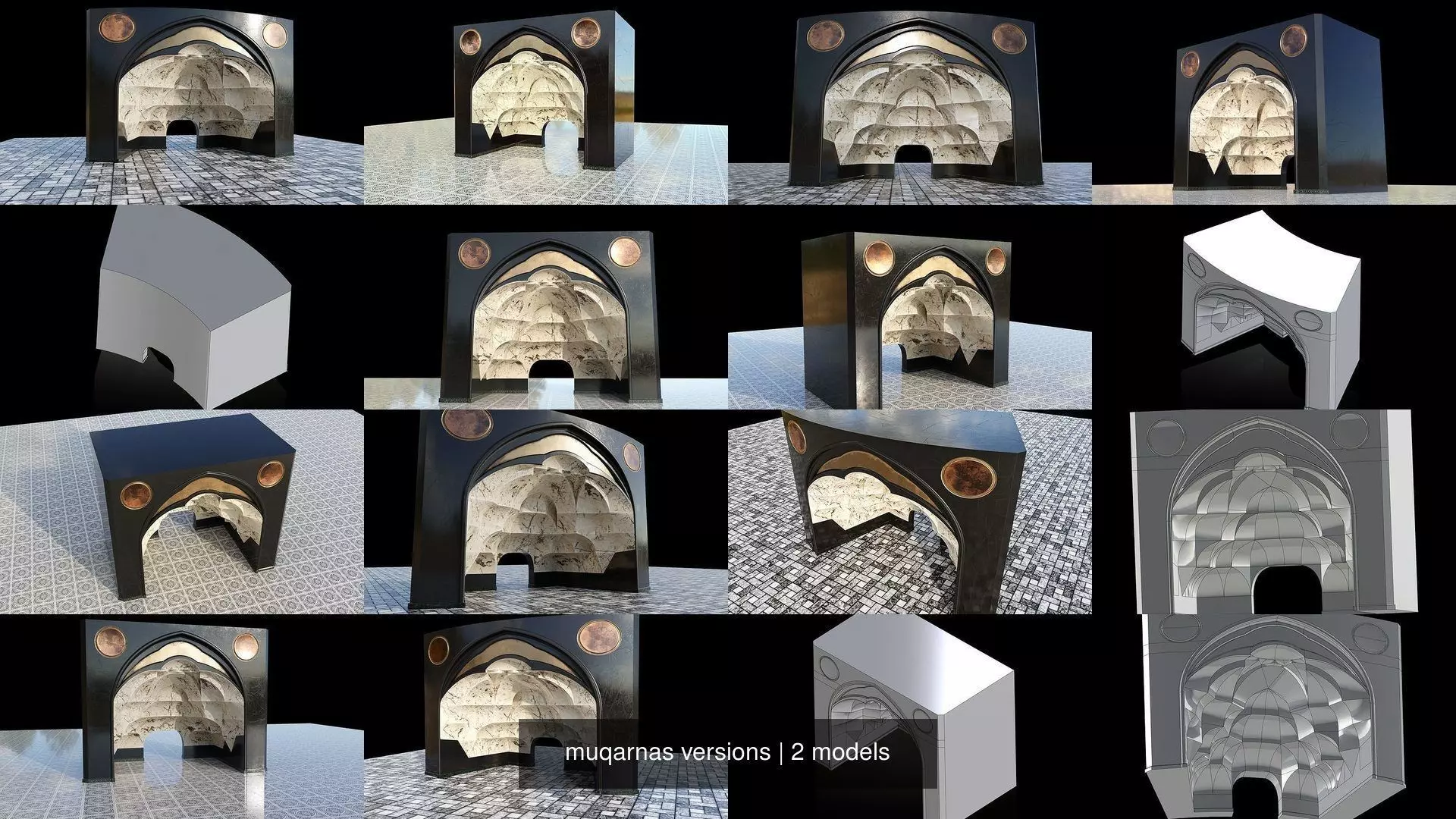 muqarnas versions 3D Model Collection_0