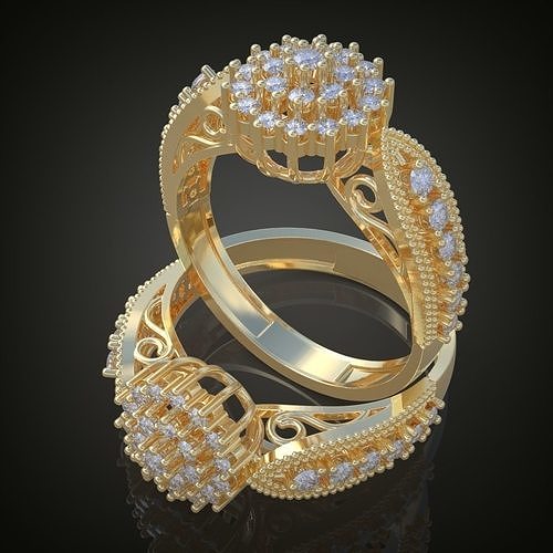 Ring 3D model 0097 printable model12 3D print model