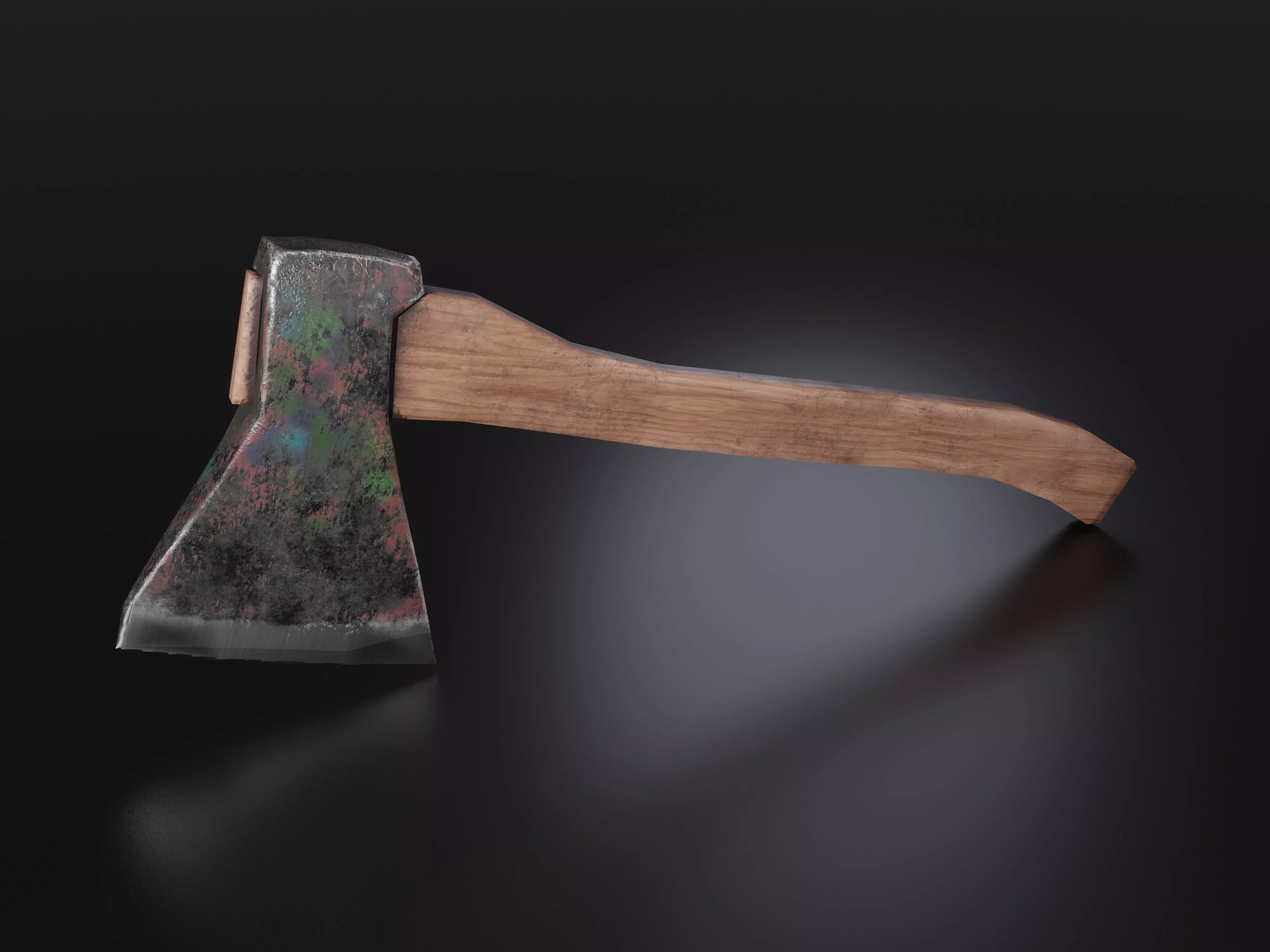 The old axe Low-poly 3D model_0