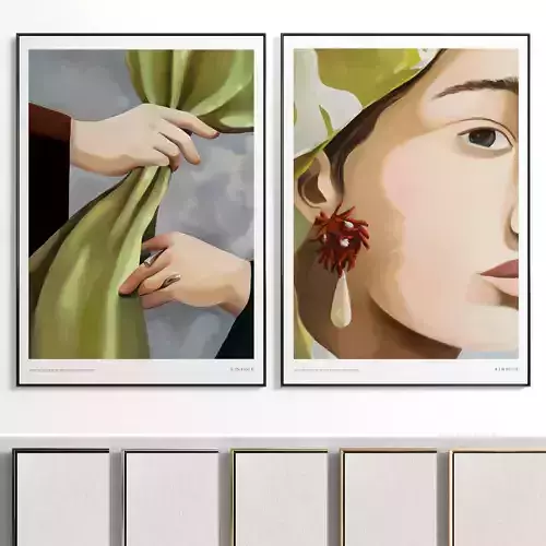 Plaster Two Photo Frame E-24