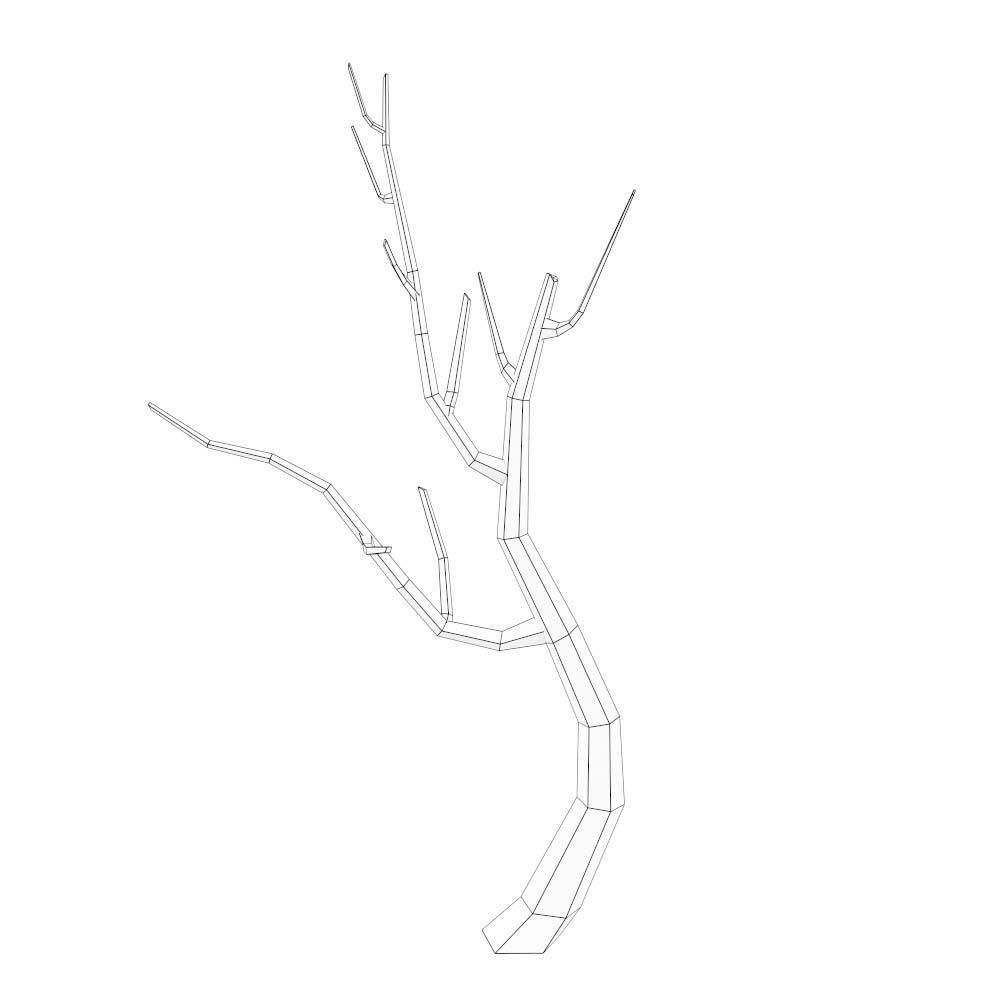 Dead trees lowpoly 3d model Low-poly 3D model_12