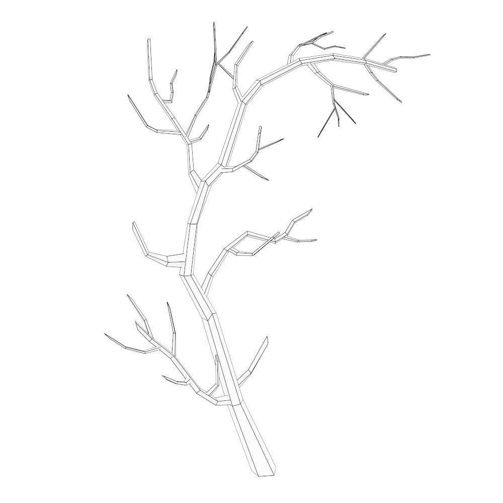 Dead trees lowpoly 3d model Low-poly 3D model_17