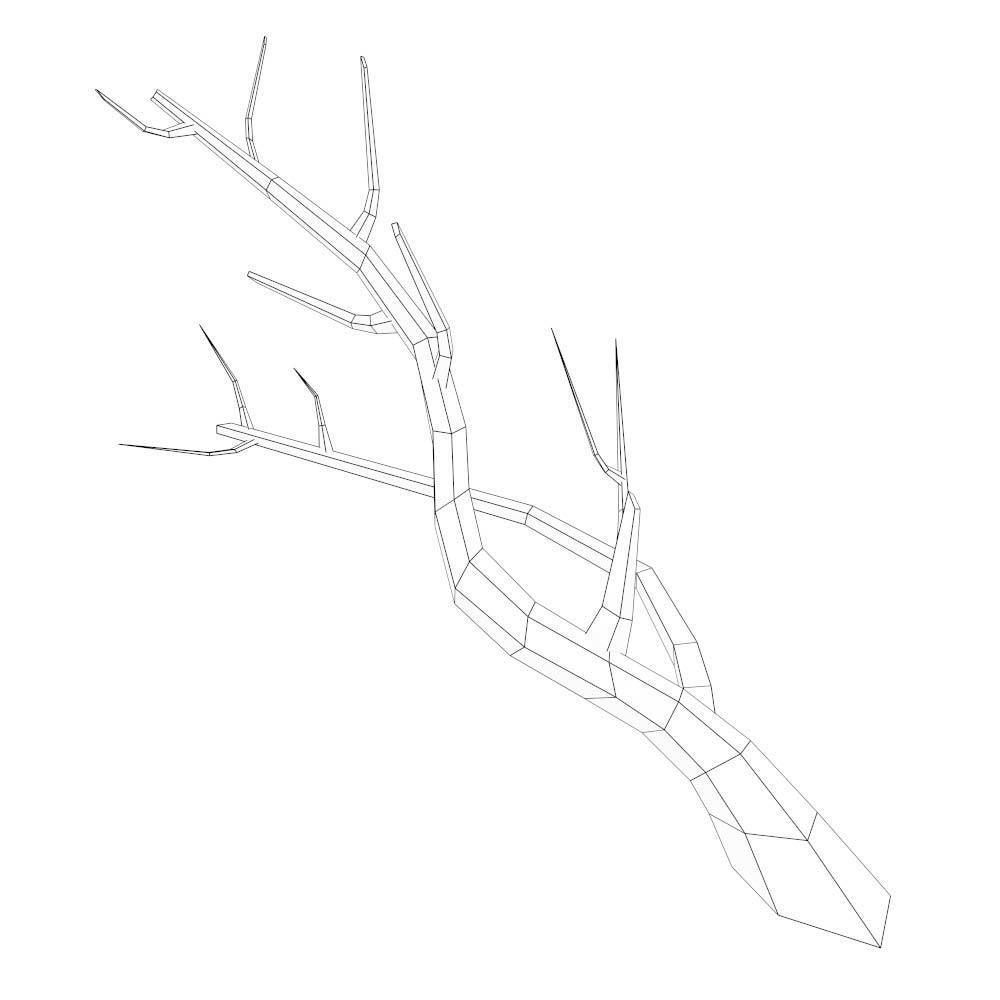 Dead trees lowpoly 3d model Low-poly 3D model_13