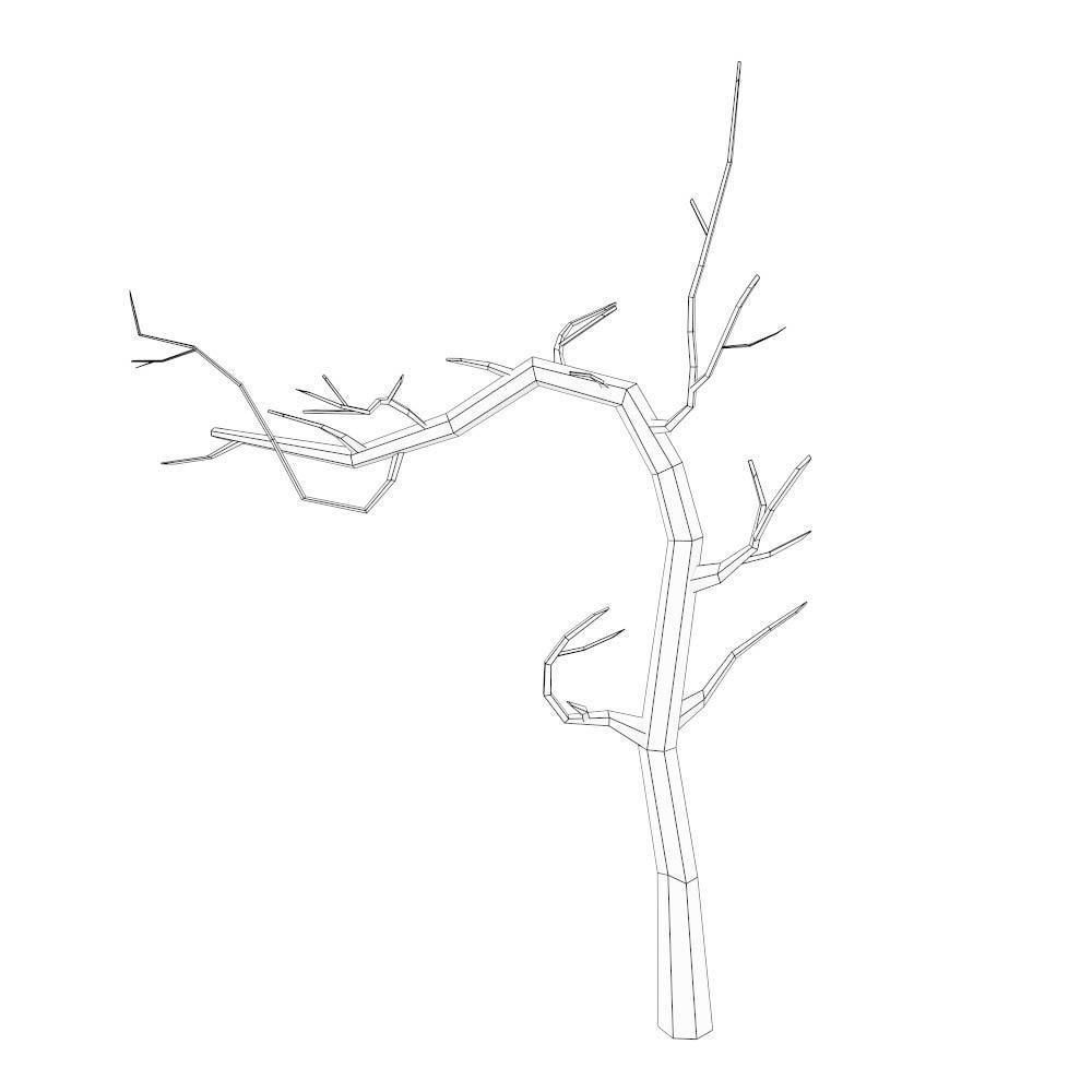 Dead trees lowpoly 3d model Low-poly 3D model_20