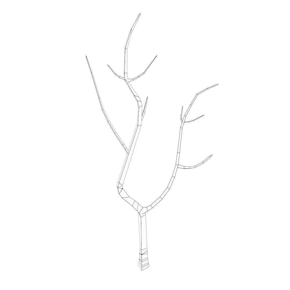 Dead trees lowpoly 3d model Low-poly 3D model_19