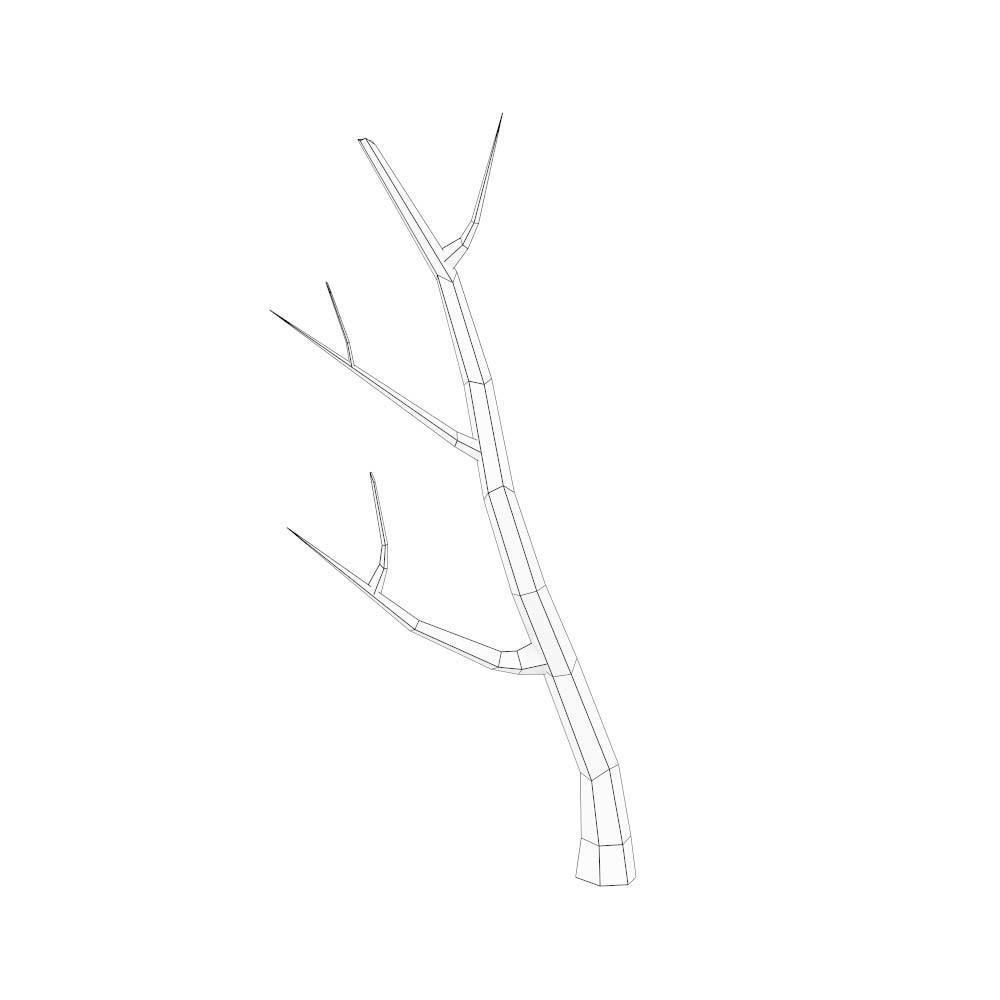 Dead trees lowpoly 3d model Low-poly 3D model_10