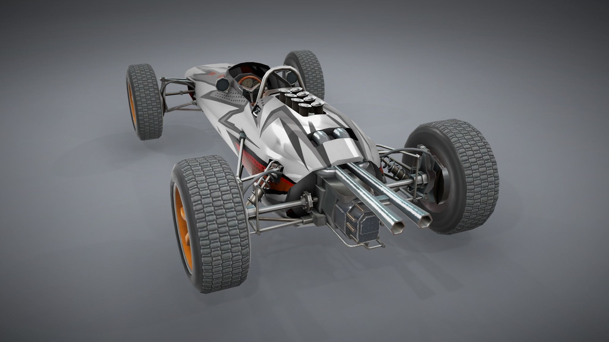 F1 Racing Car Model 6 Low-poly 3D model_2