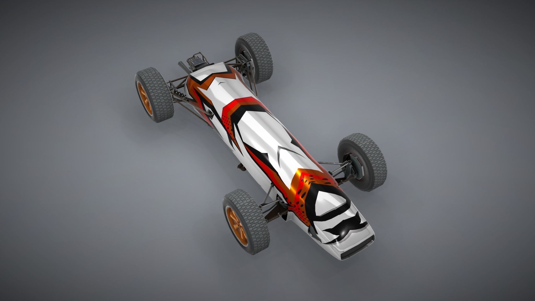 F1 Racing Car Model 6 Low-poly 3D model_4