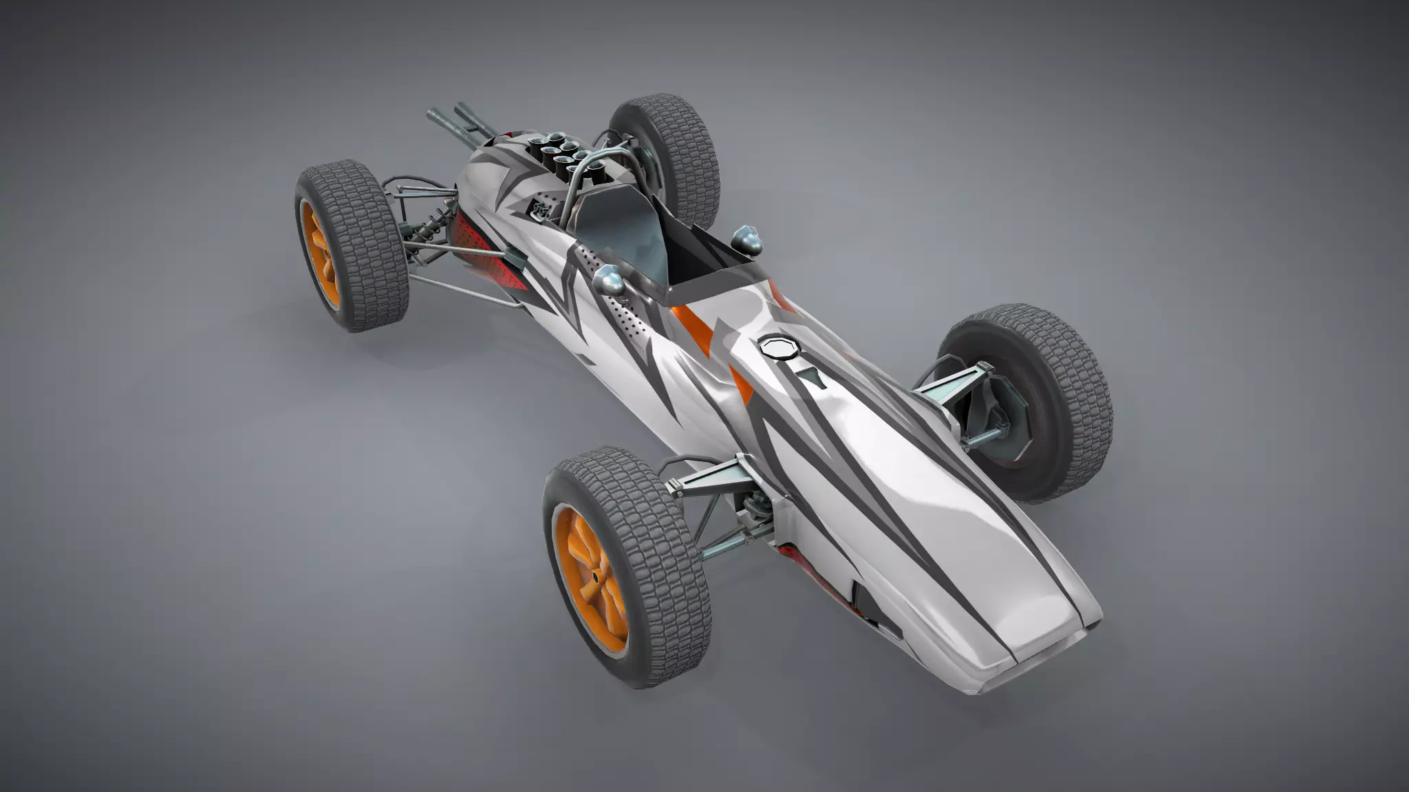 F1 Racing Car Model 6 Low-poly 3D model_0