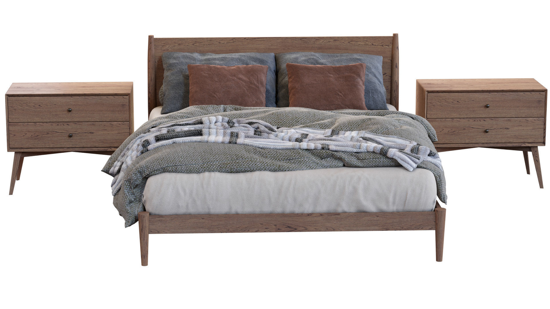 Bed Frame By West Elm 3D model_10