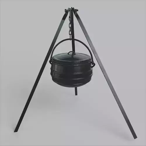 Cauldron on tripod