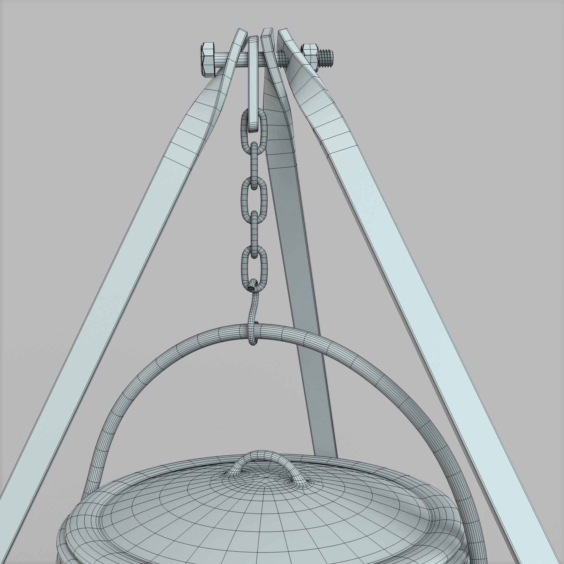Cauldron on tripod 3D model_11