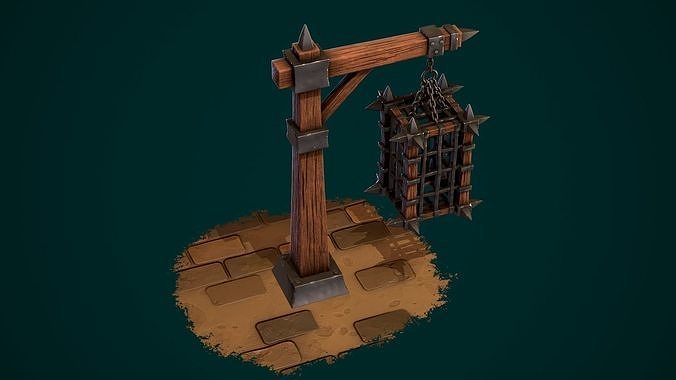 Stylized Cage Low-poly 3D model