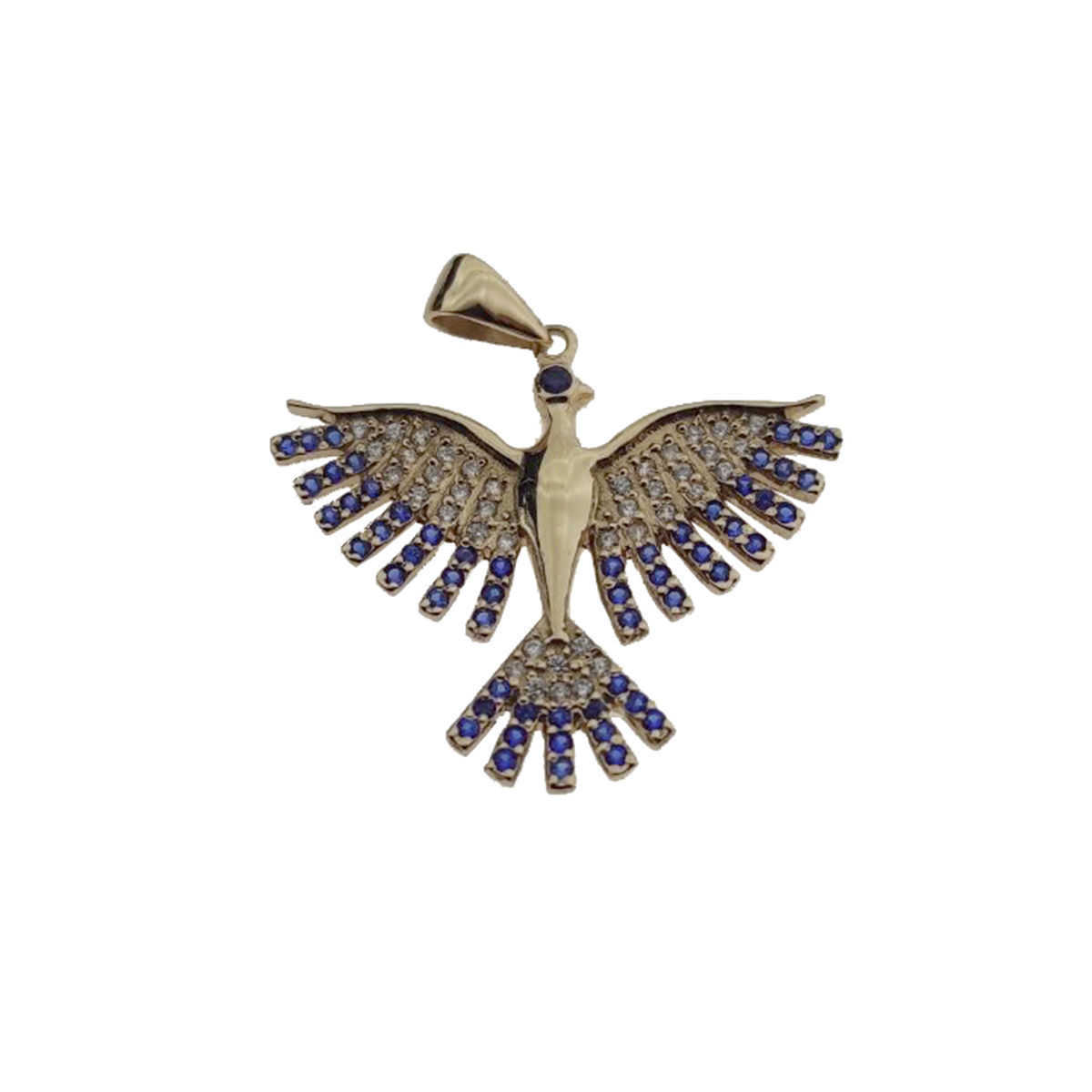 phoenix emerald and diamond dove pendant 3D print model_1
