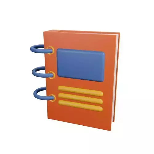 Notebook or Workbook 3D Model Low-poly 3D model Notebook or Workbook 3D Model Low-poly 3D model