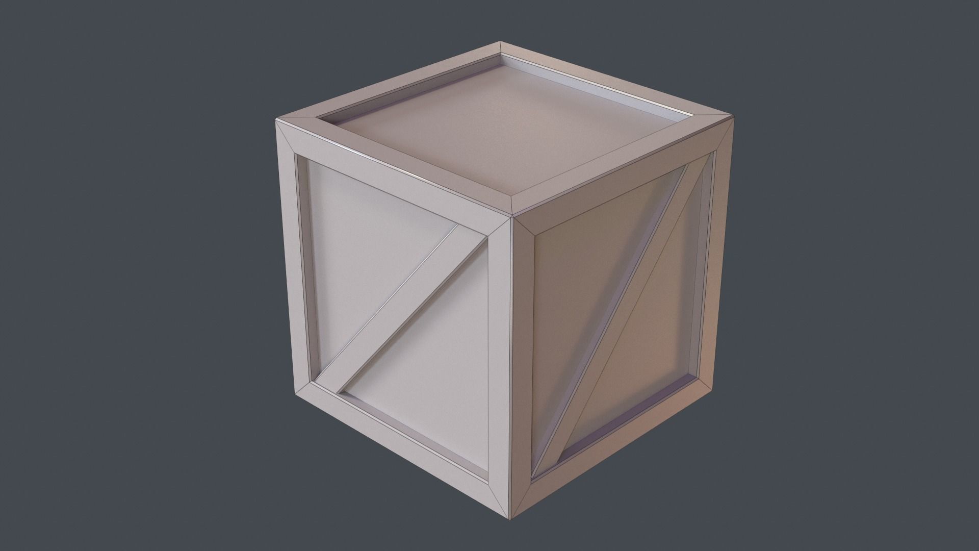 Stylized Wooden Crate PBR Low-poly 3D model_24