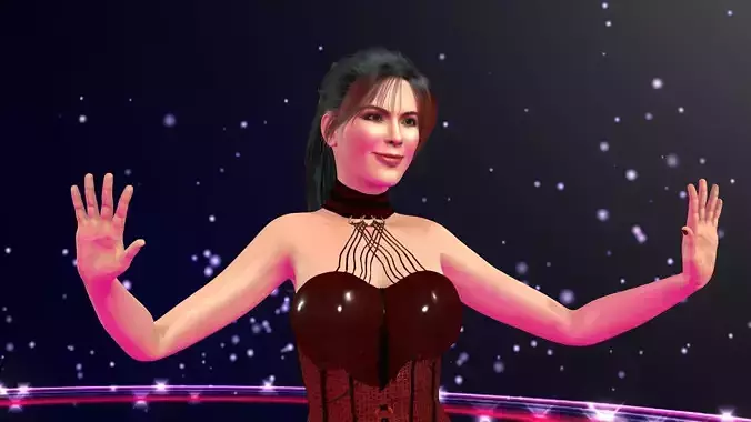Dancing Women 1 3D Rigged model ready for animation  3D model