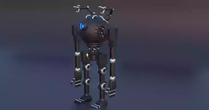 robo-titan robot with eyes