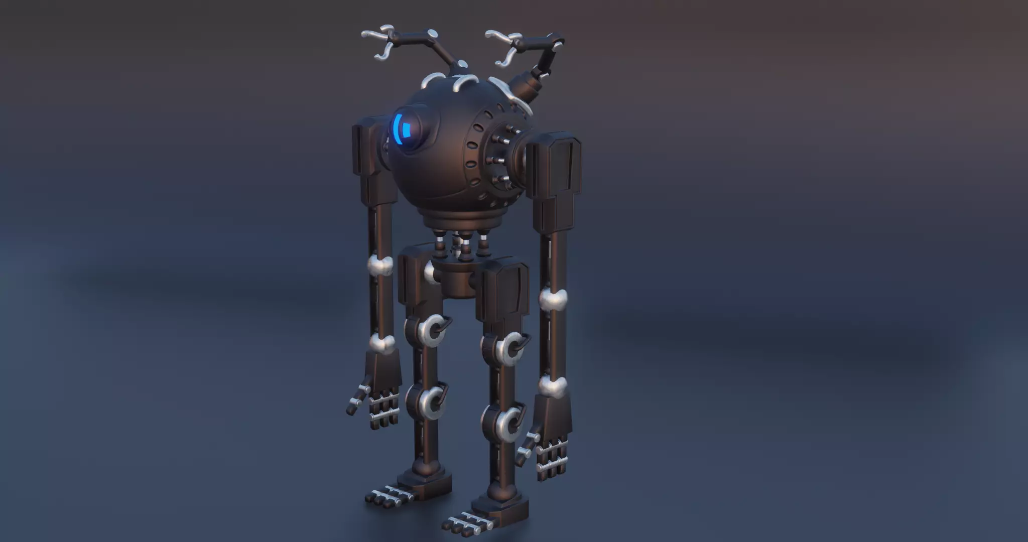 robo-titan robot with eyes 3D model_0