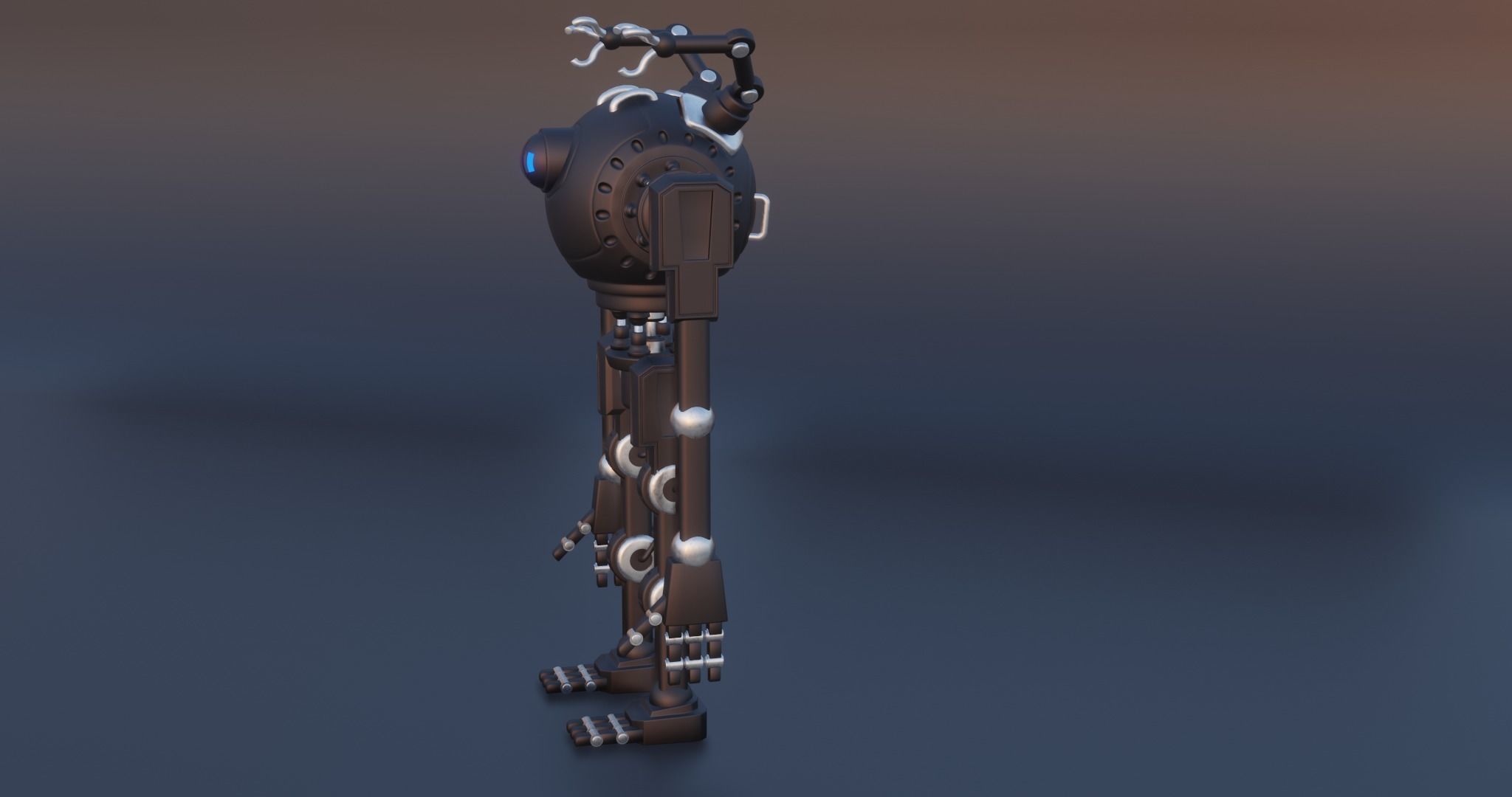 robo-titan robot with eyes 3D model_2