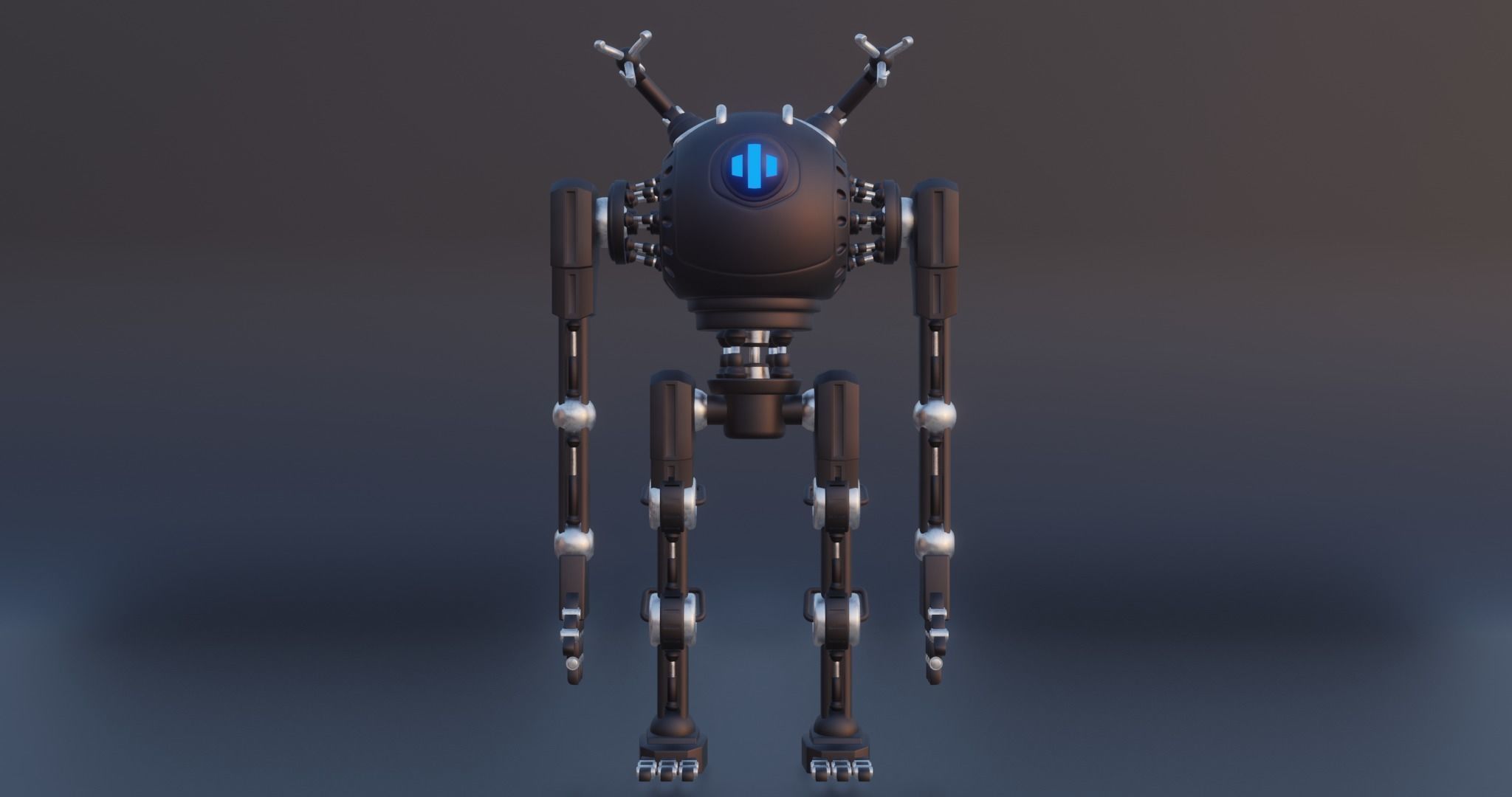 robo-titan robot with eyes 3D model_1