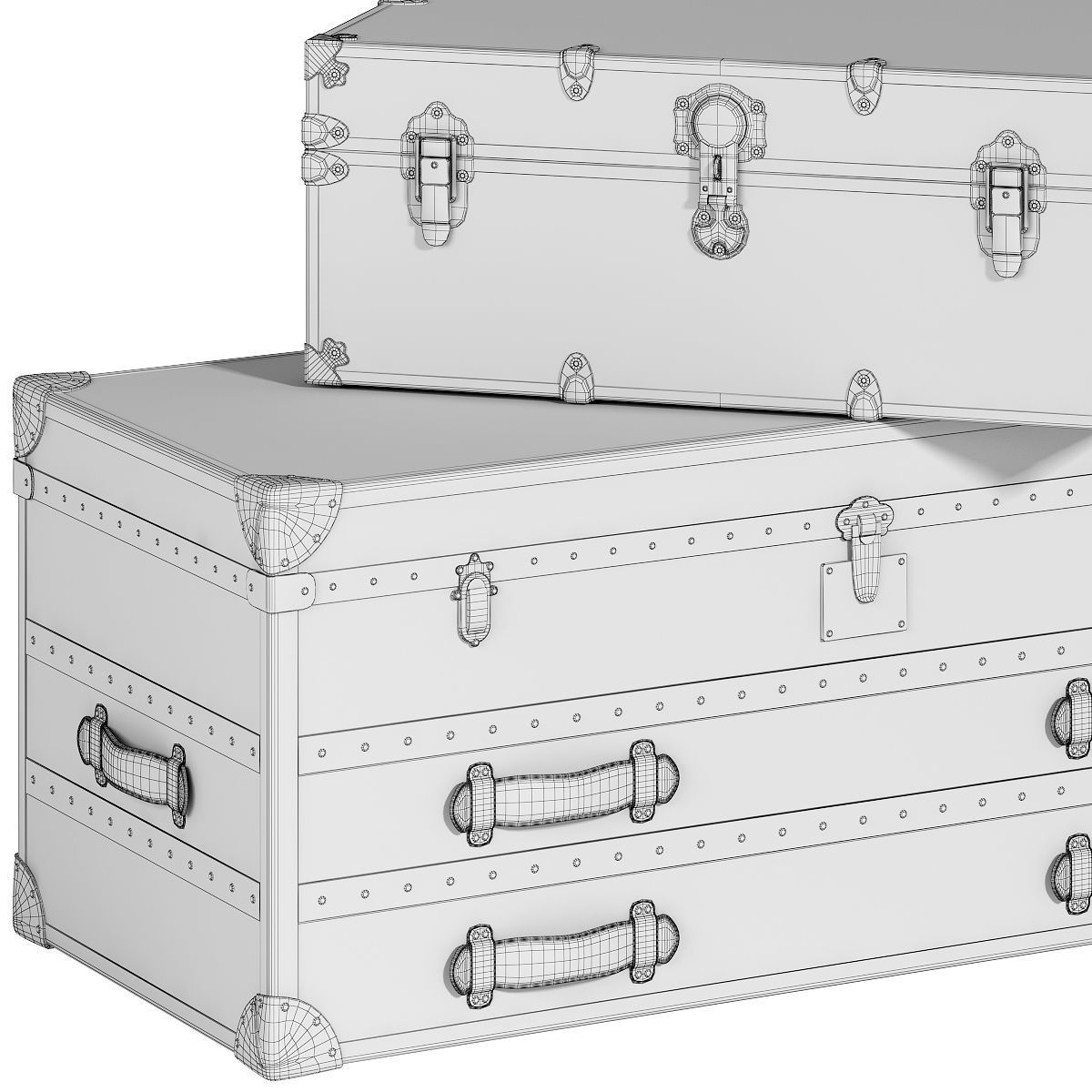 Leather trunks 3D model_4