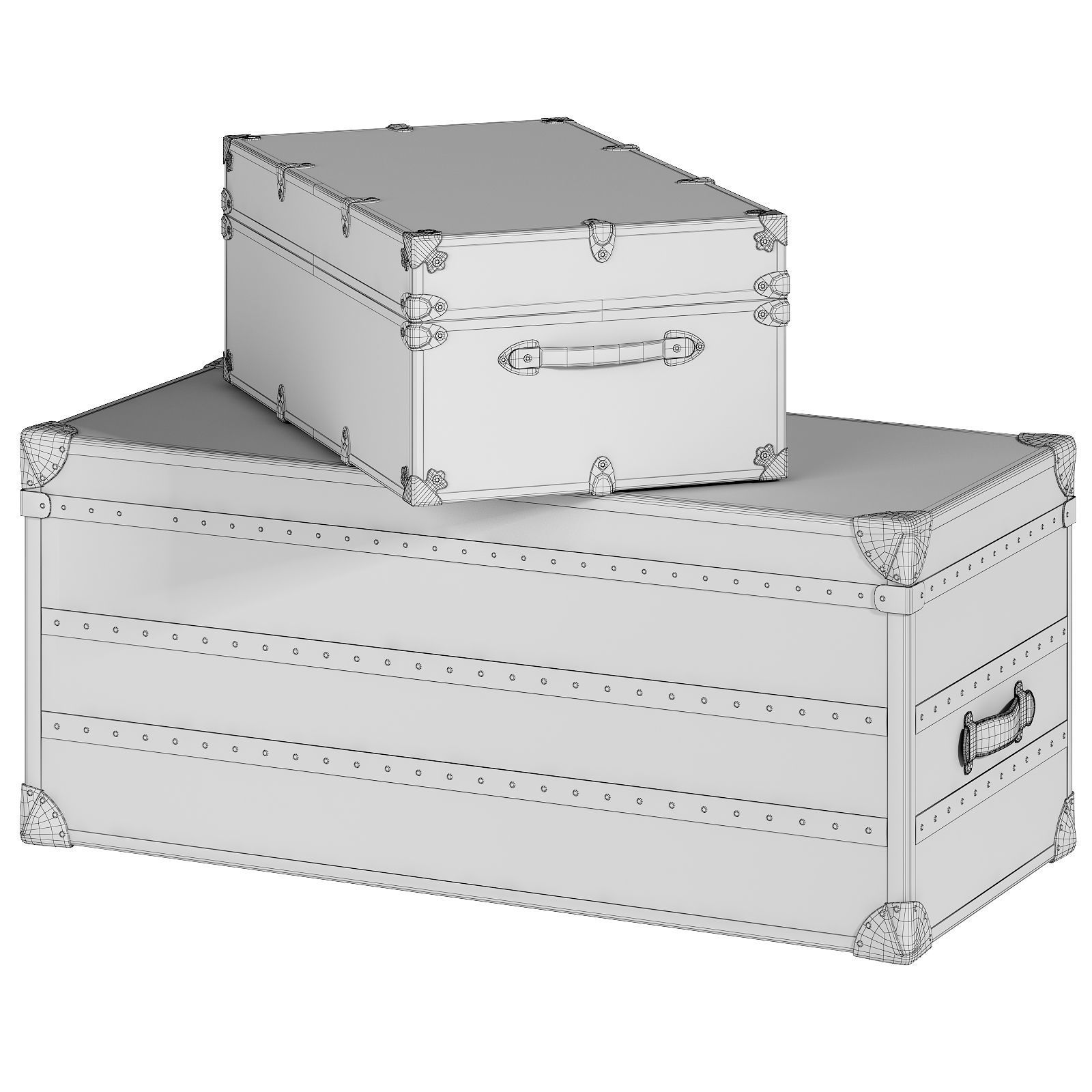 Leather trunks 3D model_5