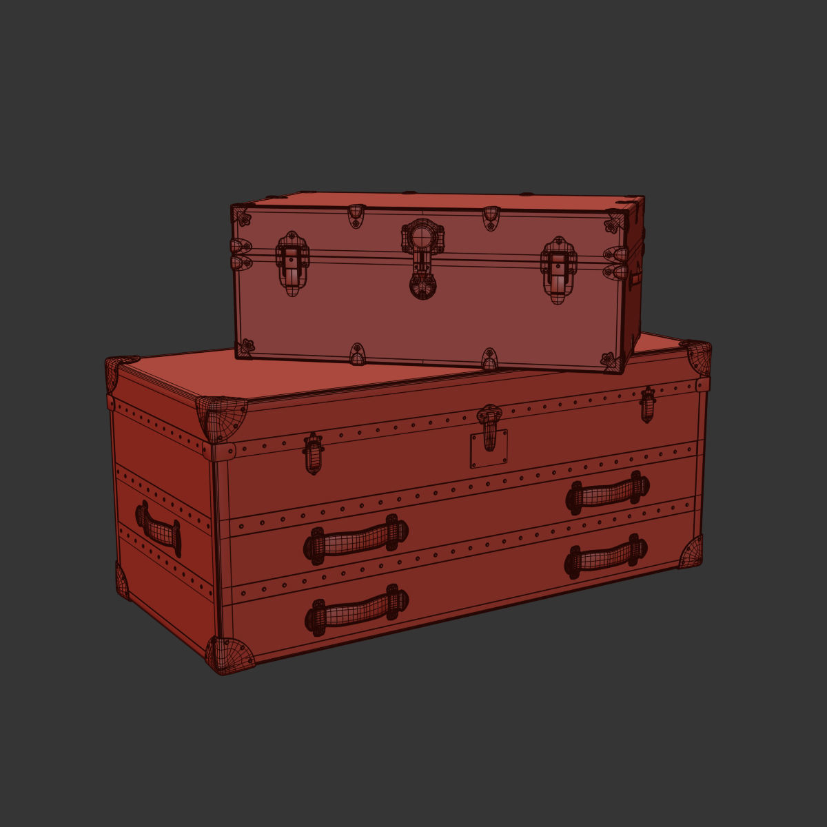 Leather trunks 3D model_9