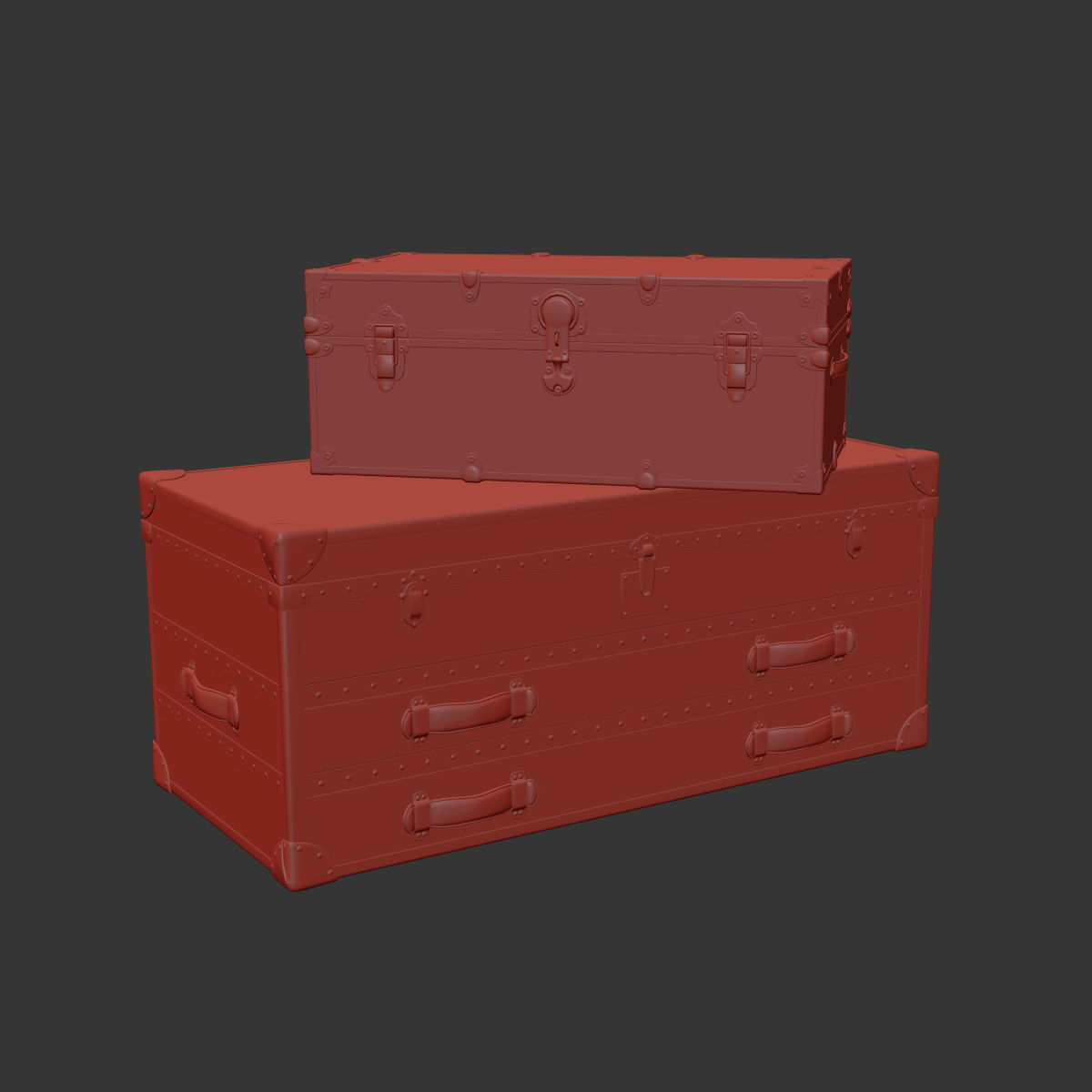 Leather trunks 3D model_8