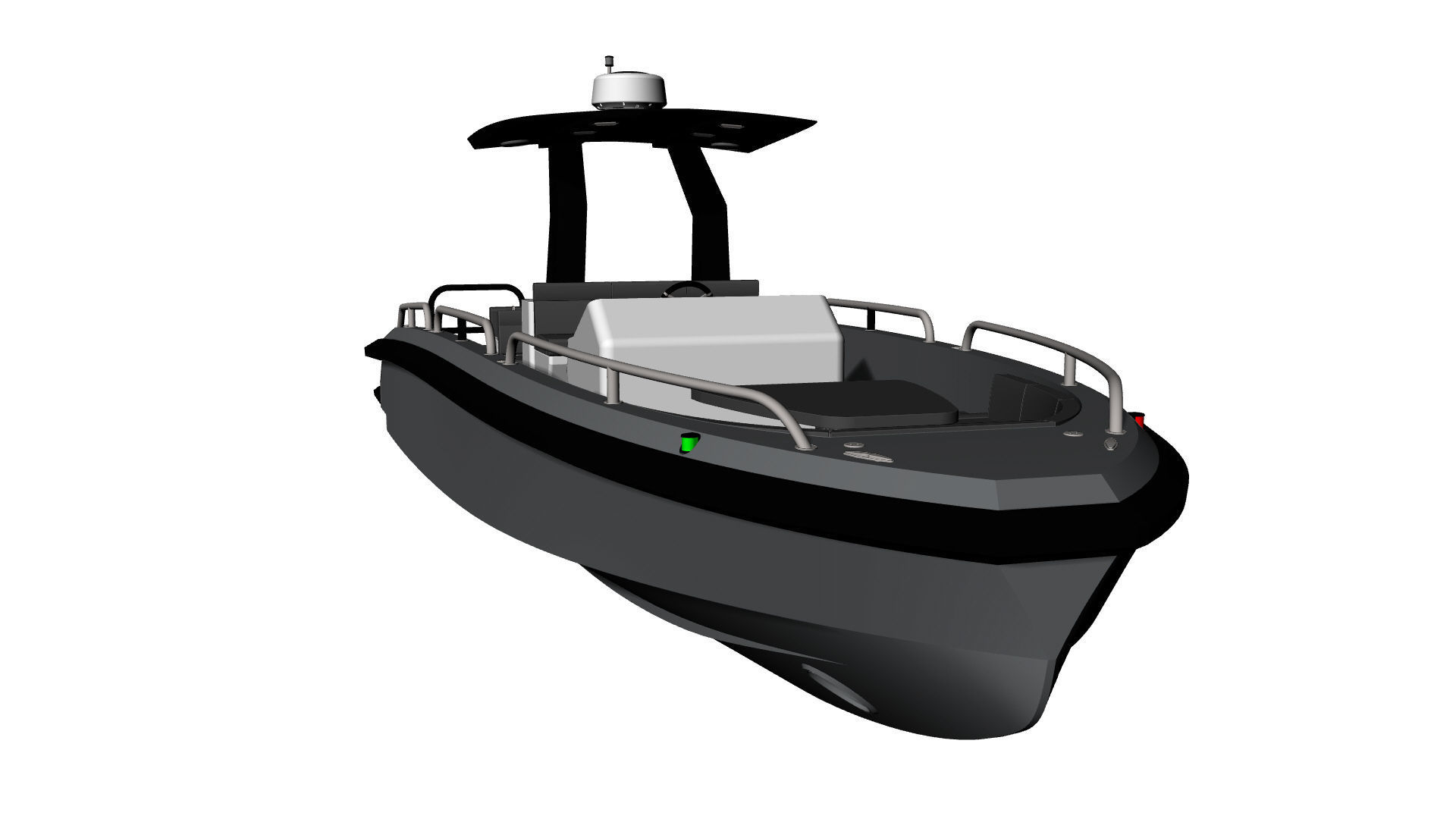 8 Meter Yacht Tender Runabout Diver 3D model_39