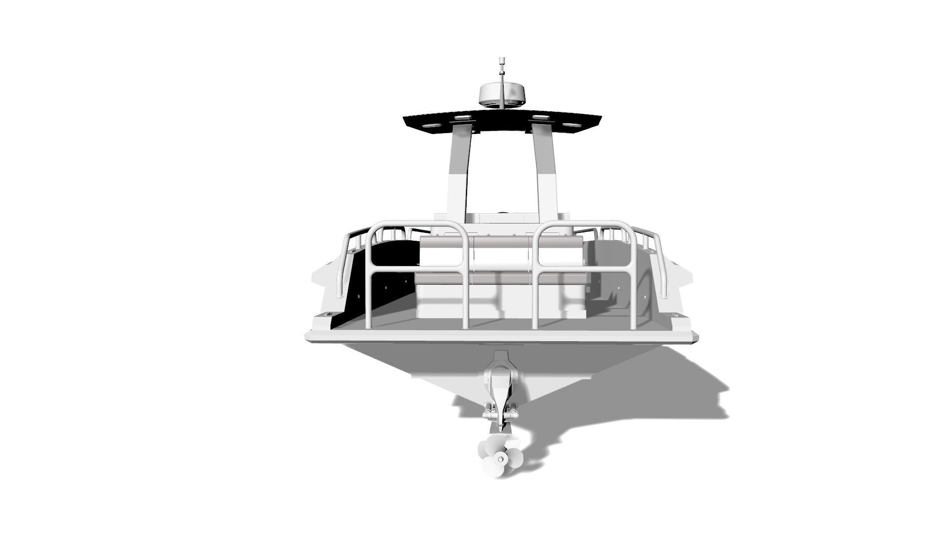 8 Meter Yacht Tender Runabout Diver 3D model_10