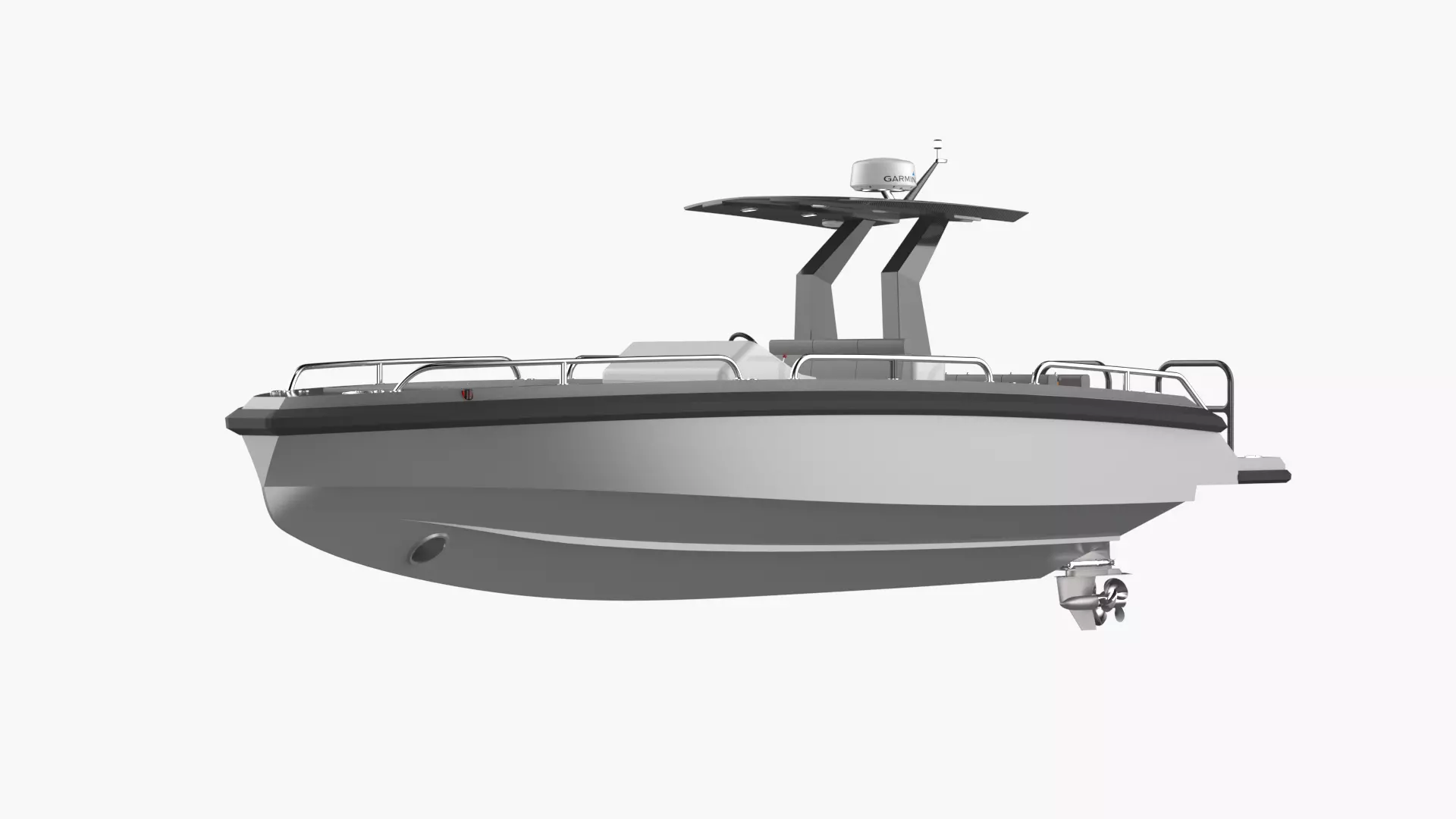 8 Meter Yacht Tender Runabout Diver 3D model_0