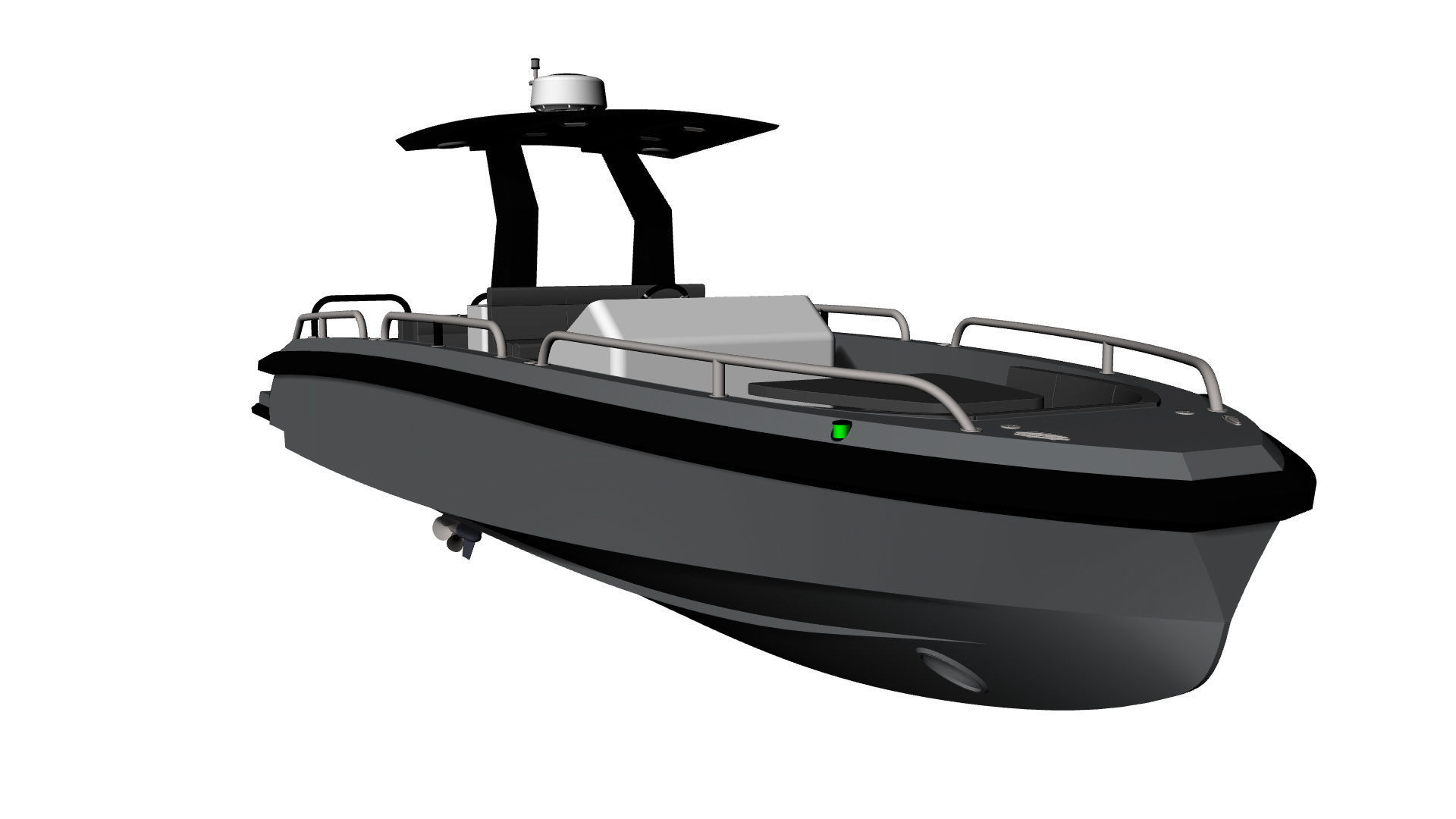 8 Meter Yacht Tender Runabout Diver 3D model_41
