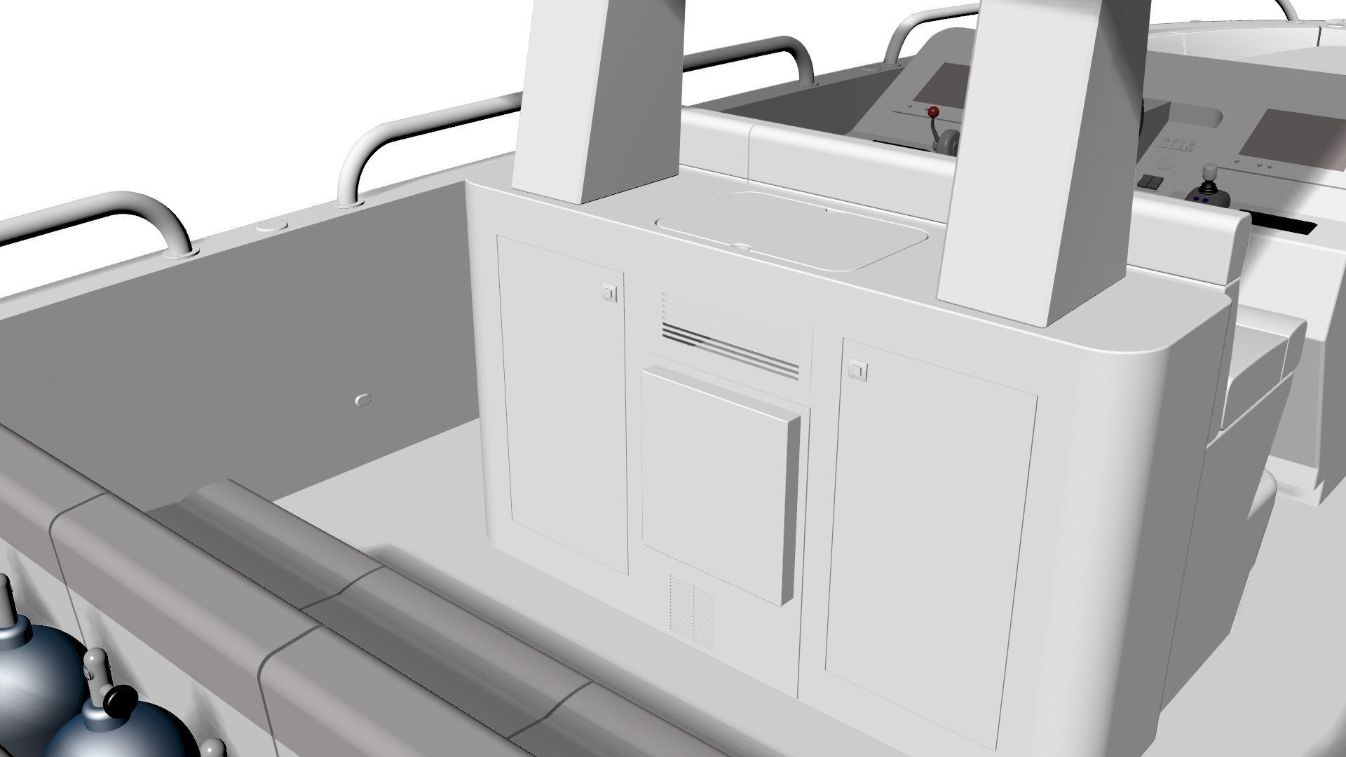 8 Meter Yacht Tender Runabout Diver 3D model_25