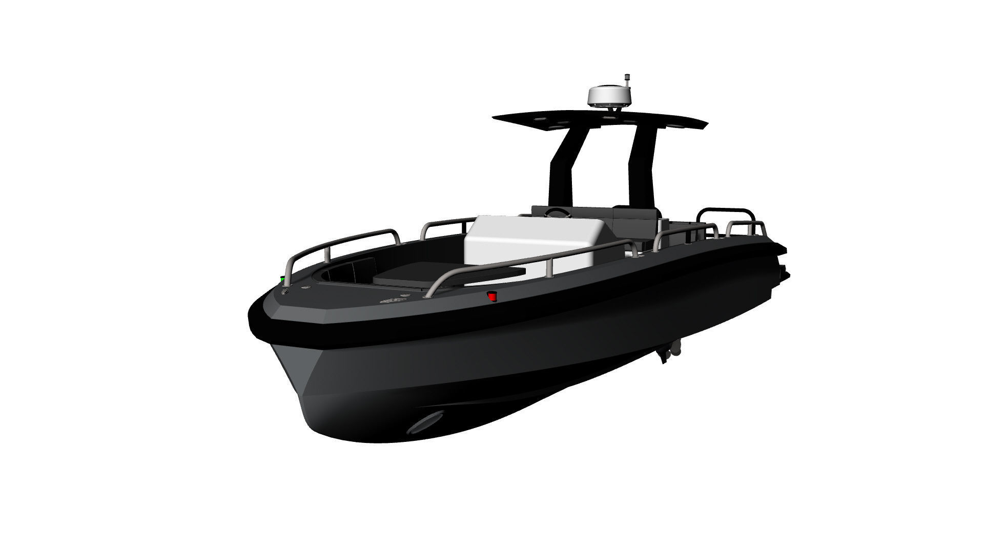 8 Meter Yacht Tender Runabout Diver 3D model_32