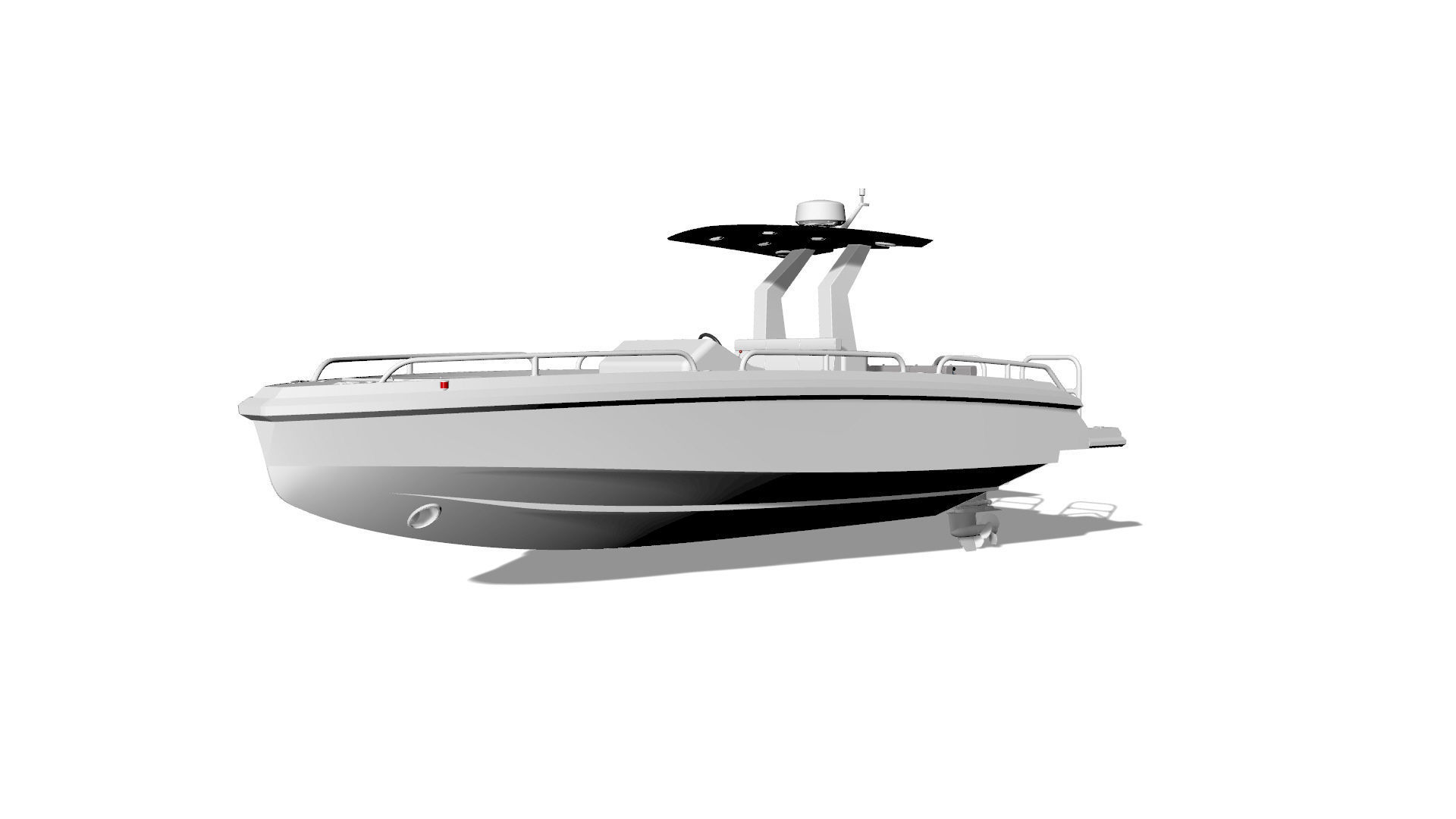 8 Meter Yacht Tender Runabout Diver 3D model_16