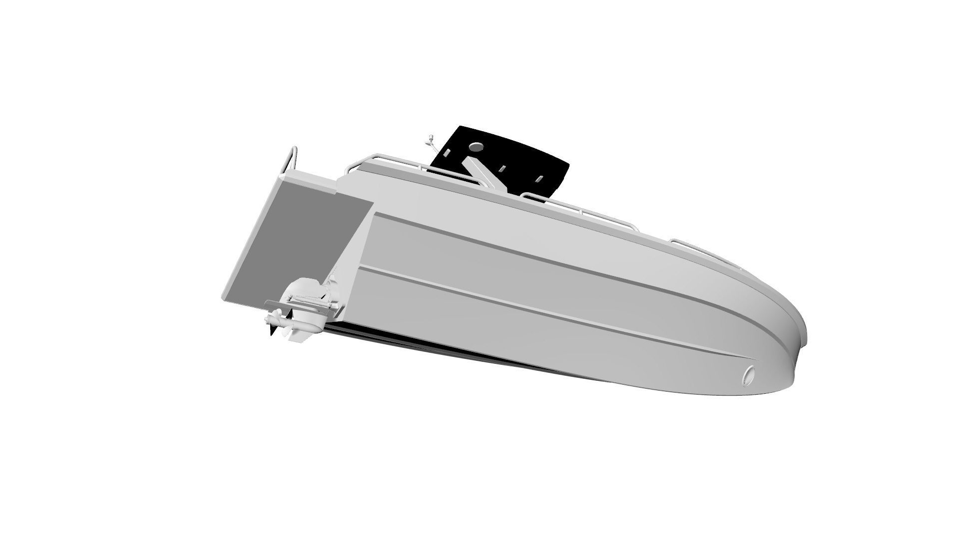 8 Meter Yacht Tender Runabout Diver 3D model_20