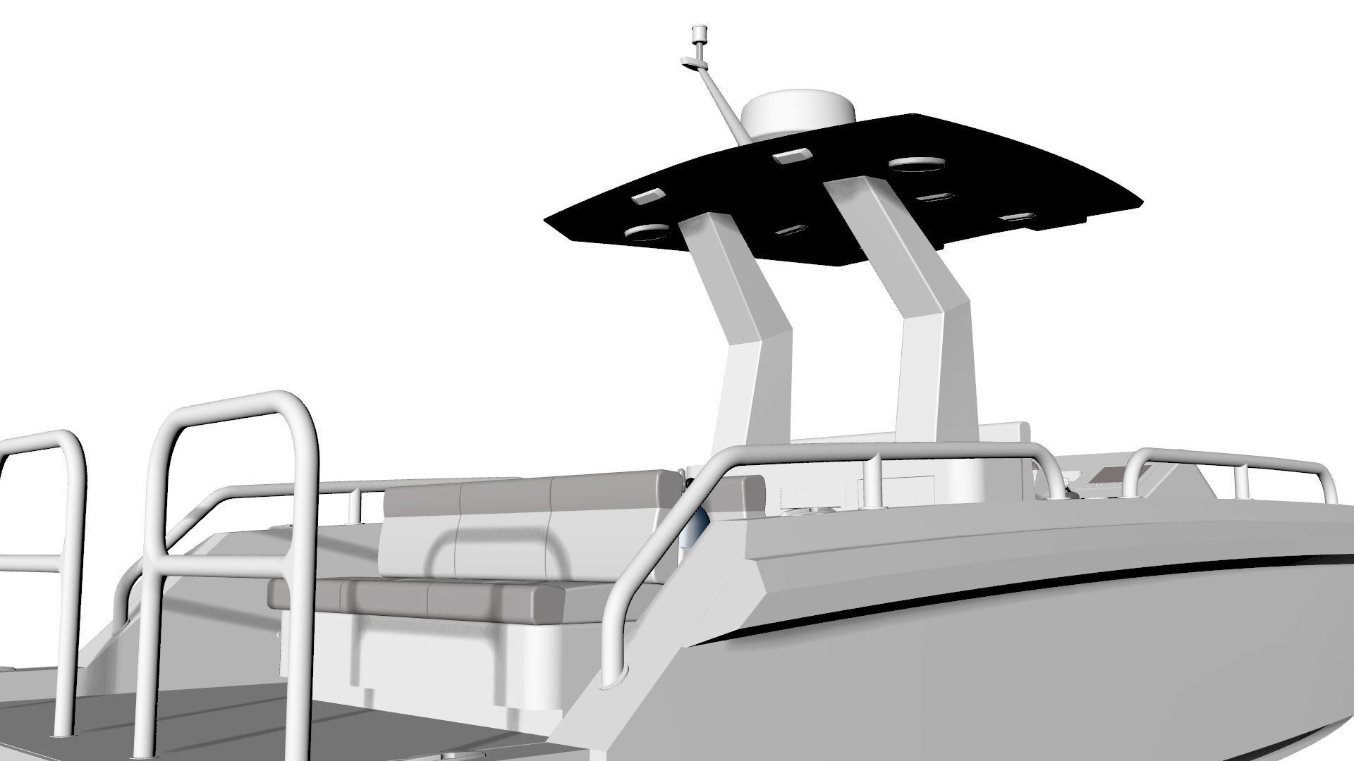 8 Meter Yacht Tender Runabout Diver 3D model_26