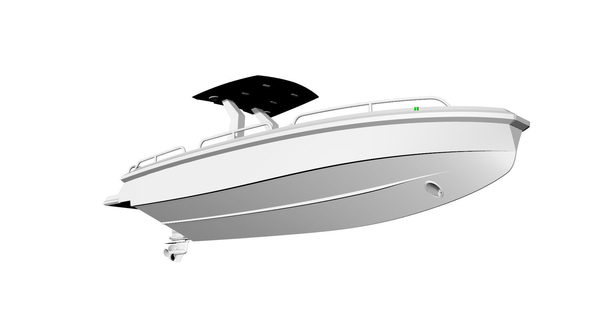 8 Meter Yacht Tender Runabout Diver 3D model_21