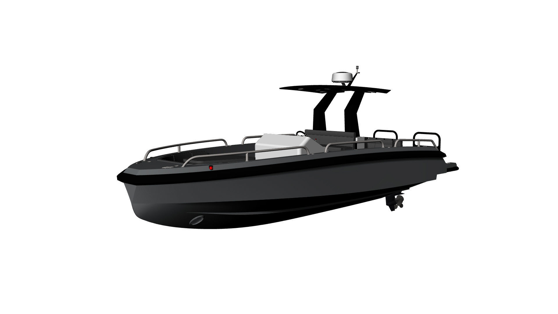 8 Meter Yacht Tender Runabout Diver 3D model_43
