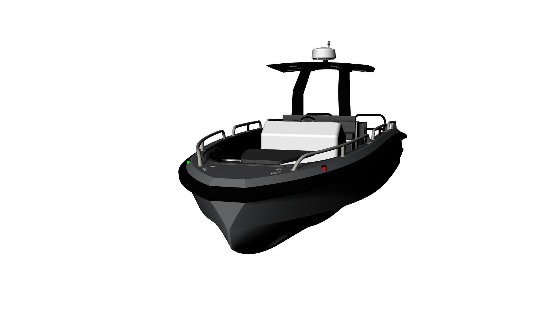 8 Meter Yacht Tender Runabout Diver 3D model_34