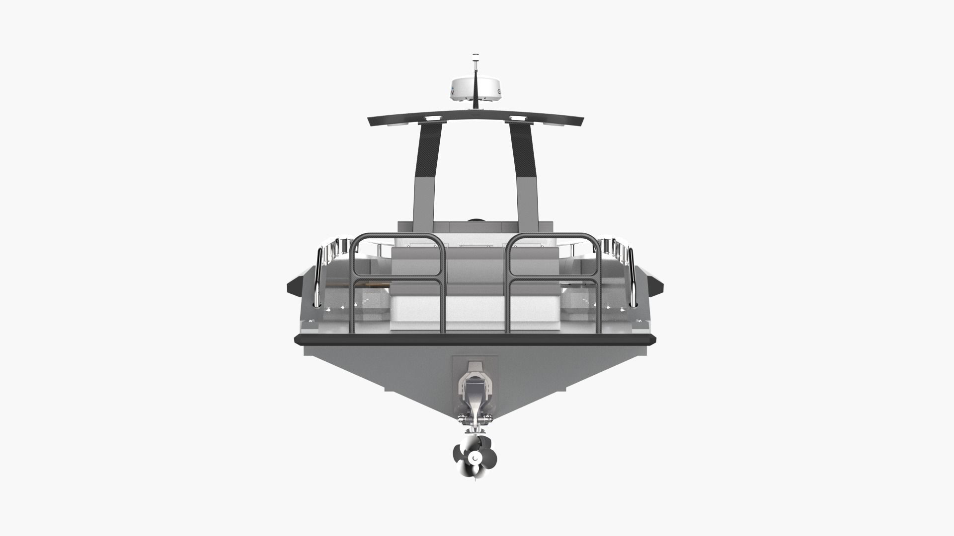 8 Meter Yacht Tender Runabout Diver 3D model_4