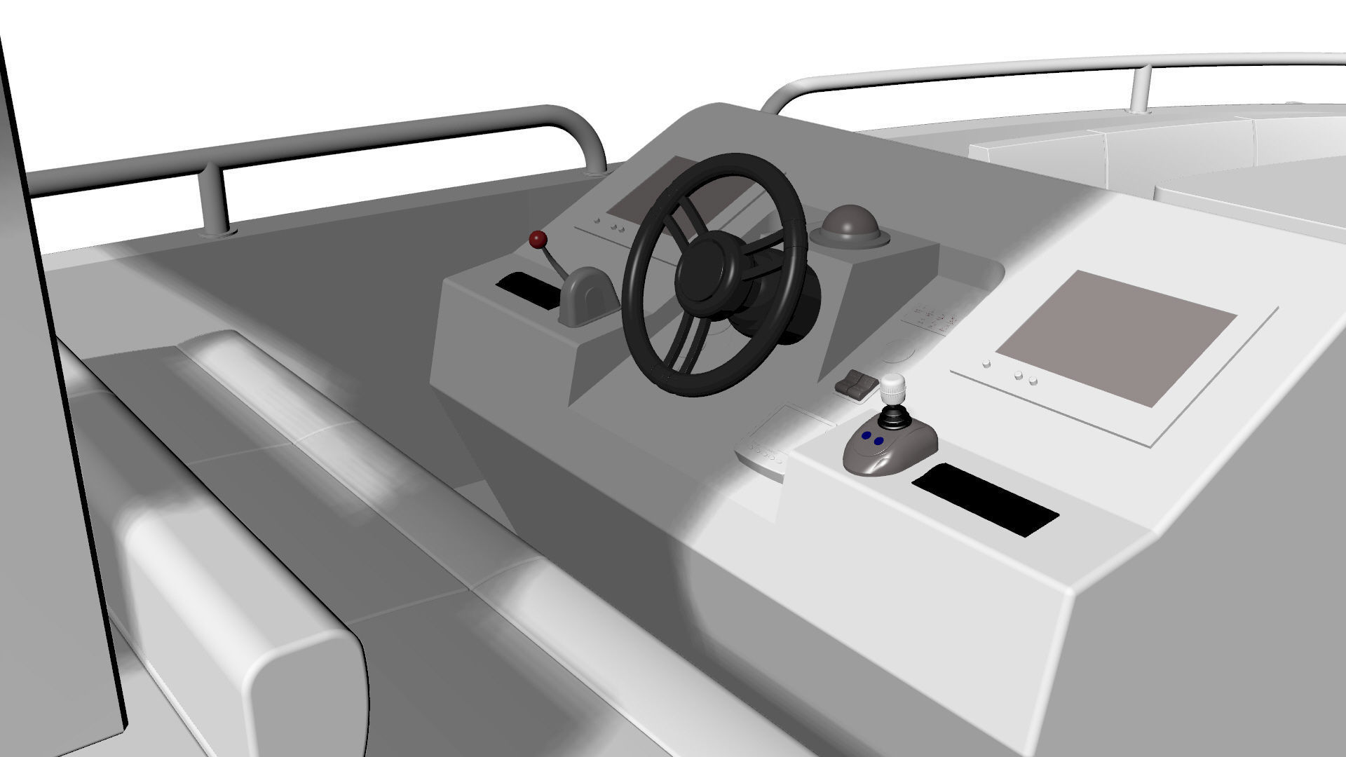 8 Meter Yacht Tender Runabout Diver 3D model_18