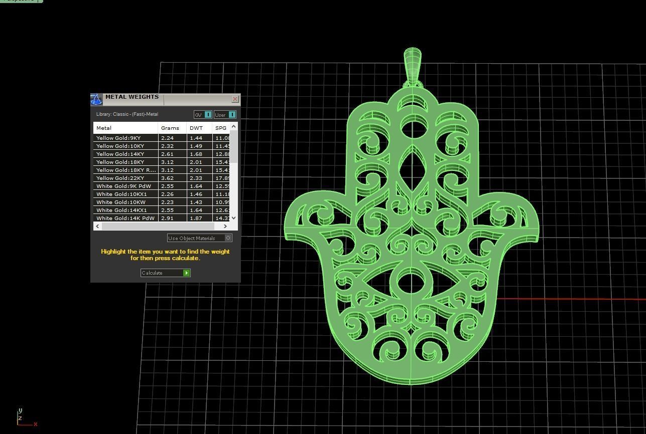 Hamsa pendant 2 3D print model_13