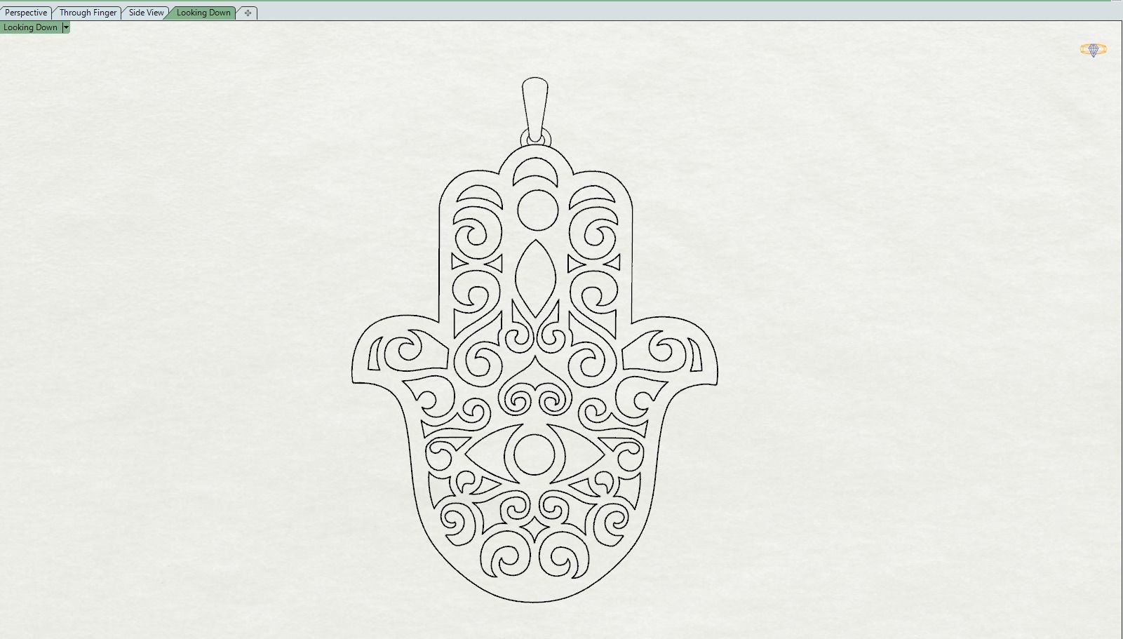 Hamsa pendant 2 3D print model_11