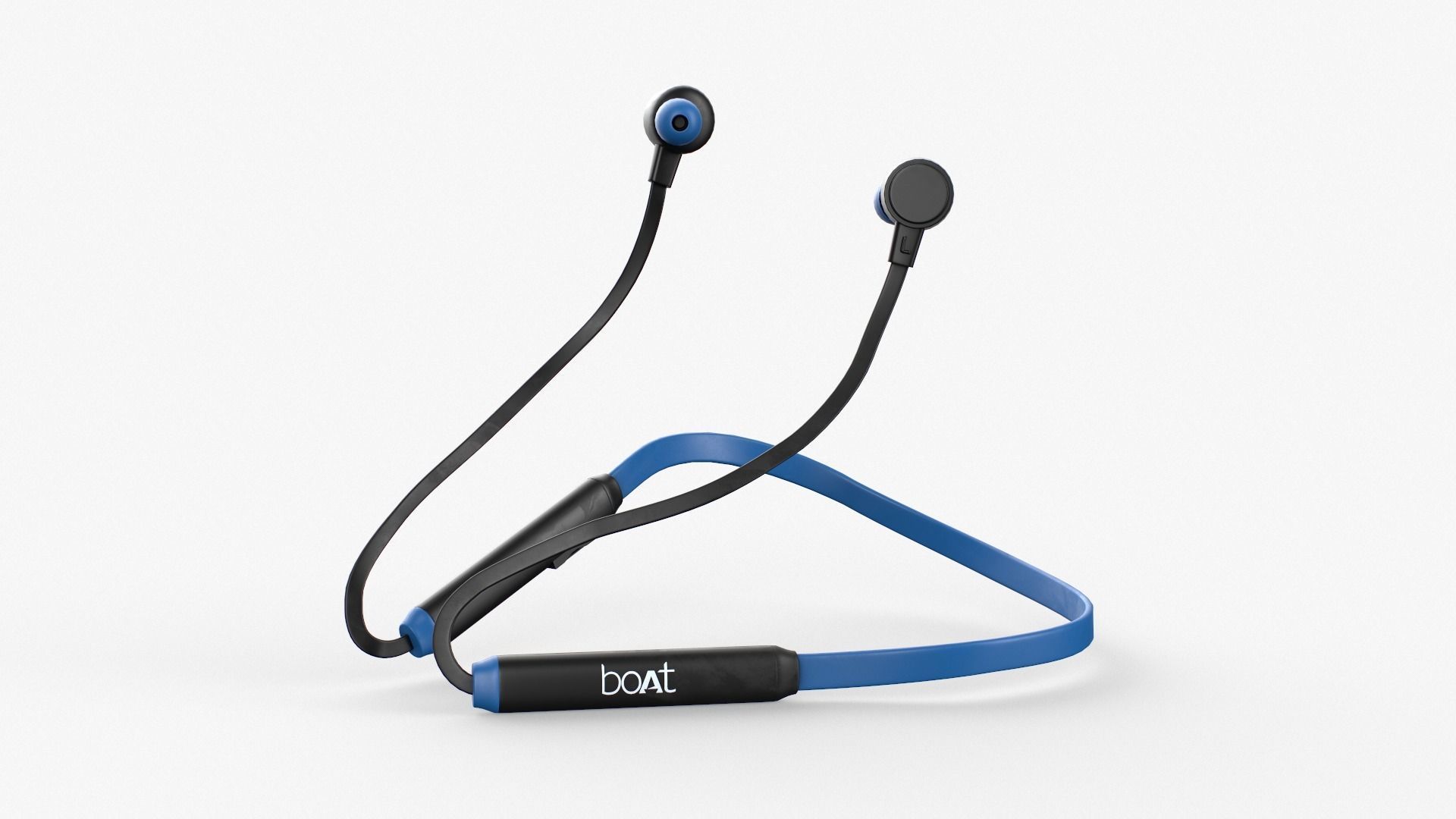 Boat103 bluetooth headphone in blue Low-poly 3D model_1