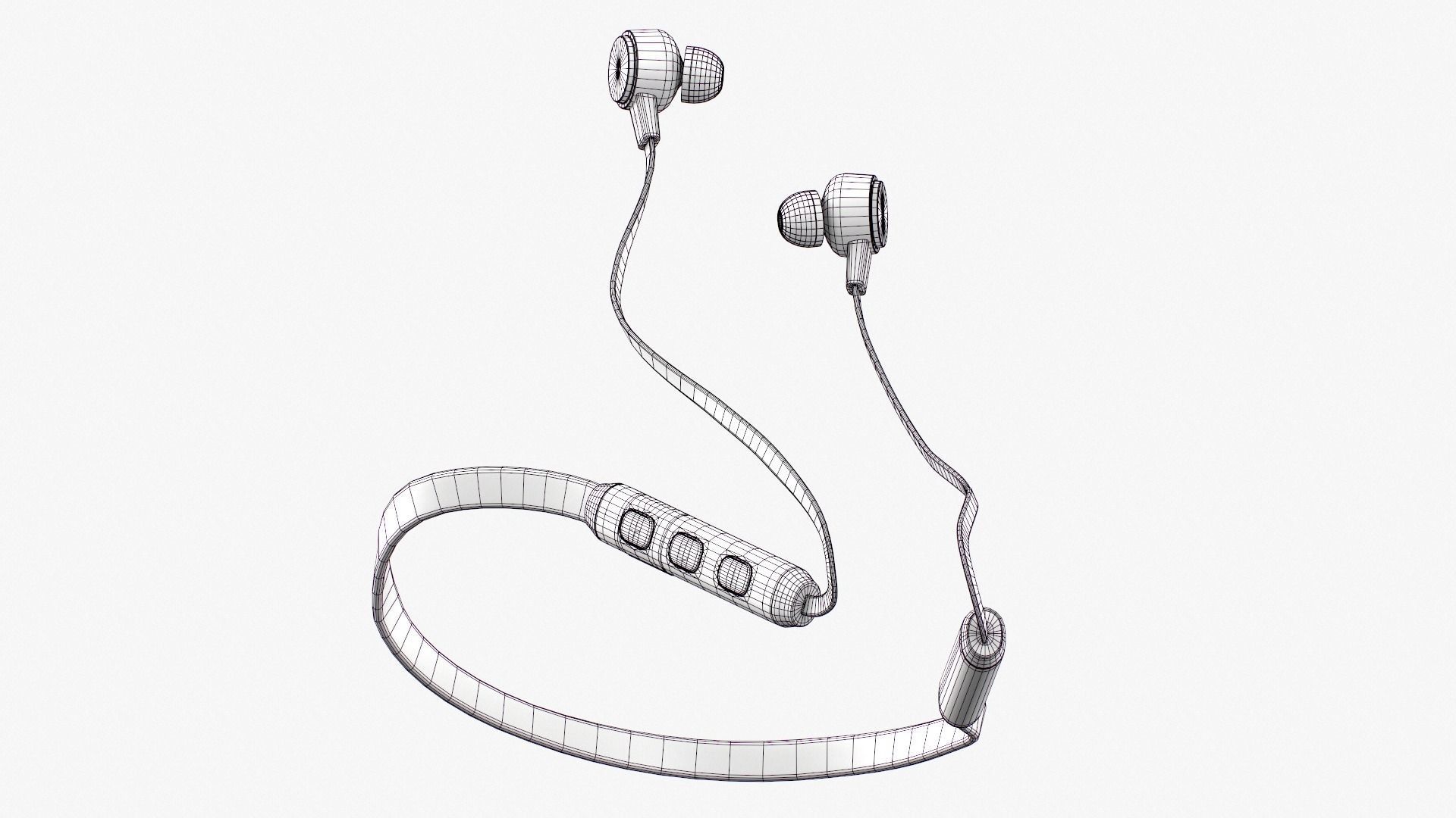 Boat103 bluetooth headphone in blue Low-poly 3D model_10